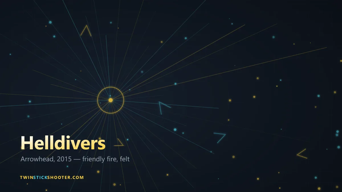 Helldivers neon vector-storm key art